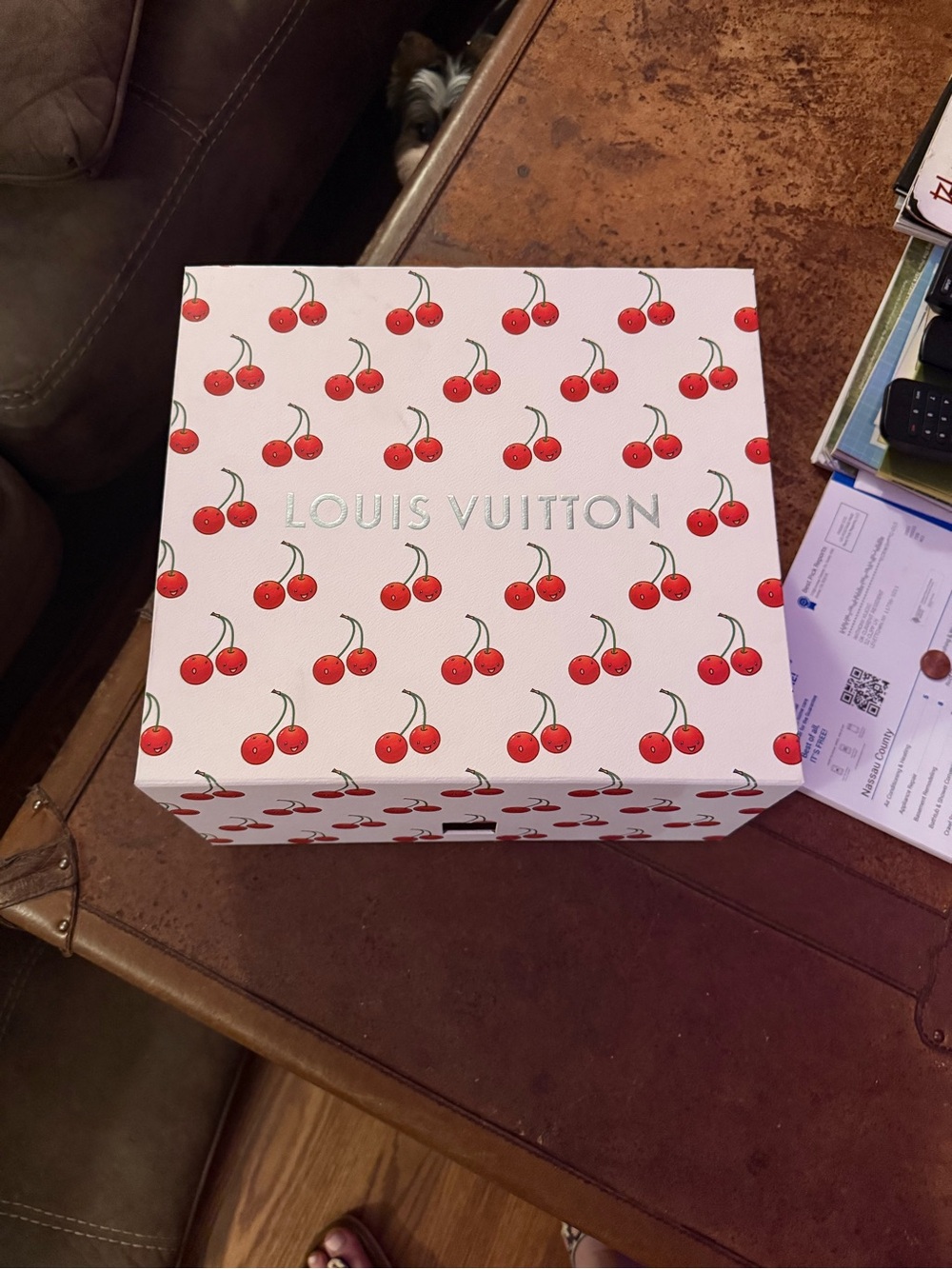 Louis Vuitton murakami cherries- limited edition box and tag.